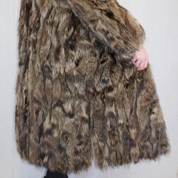 Full Length Raccoon Coat -Medium - Picture 5 of 12
